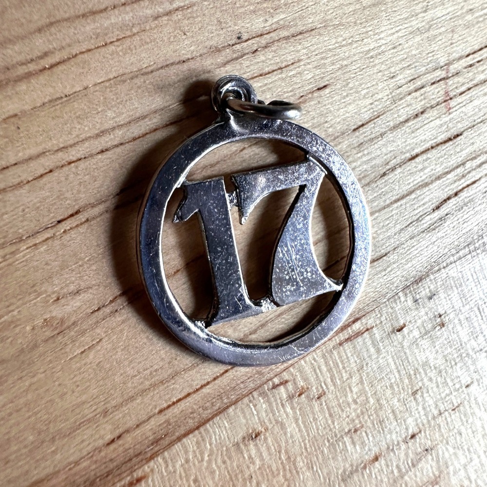 Vintage Beau Sterling Silver Sweet 17 Charm 1960s Charming Age High School
